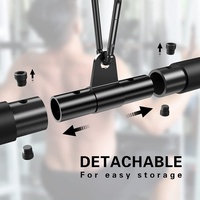 Barre de traction latérale de 31 pouces avec poignée pivotante à 360° pour système de poulie, accessoires de poignée de traction latérale pour machine à câble de gym