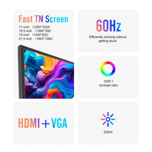 จอภาพคอมพิวเตอร์ LED LCD สำหรับเล่นเกม ขนาด 18.5/19/21.5 นิ้ว จากโรงงานจีน คุณสมบัติความละเอียดสูง เหมาะสำหรับธุรกิจ สำนักงาน และการเล่นเกม ขายส่ง - Product Image 2