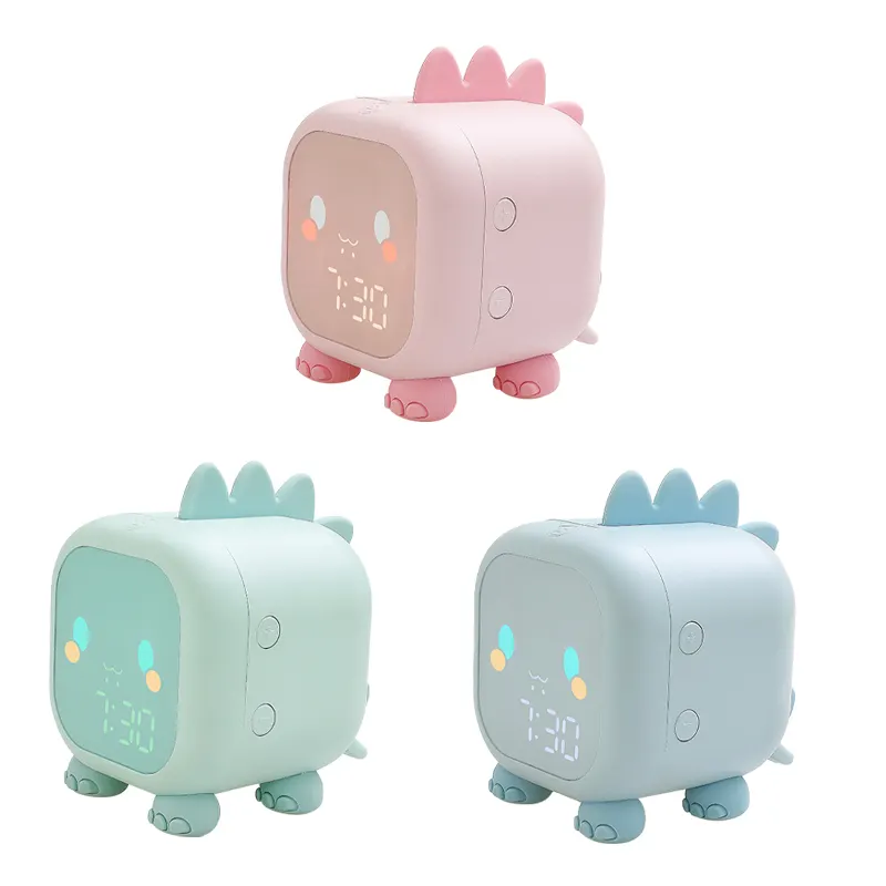 toy factory dinosaur Clock toys ABS child digital Alarm Smart alarm clock with night light Dinosaur clock toys