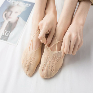 Vớ Nữ Tùy Chỉnh Bằng Cotton Không Lộ Mắt Cá Chân Màu Trơn Chống Trượt Thoải Mái Vô Hình Màu Da Mùa Hè - Product Image 4