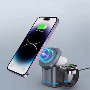 Regalos <span class=keywords><strong>para</strong></span> novio Trend Portable Vertical 15W Stand 3 en <span class=keywords><strong>1</strong></span> Cargador magnético <span class=keywords><strong>para</strong></span> teléfonos móviles Apple Auriculares Relojes - Product Image 1