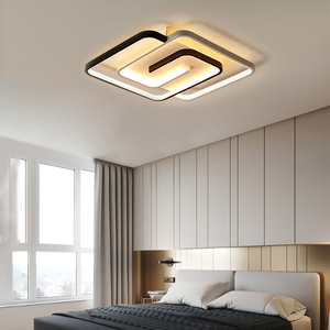 Gran oferta, luz de techo LED ultrafina minimalista de hierro de tres colores para sala de estar, dormitorio, botón Manual blanco cálido de 48W - Product Image 3