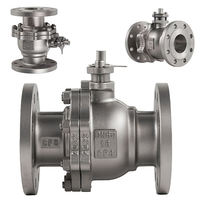 Válvula de Bola Flangeada Industrial WCB PN16 PN25 de Acero Fundido, Válvula de Bola Flotante de 2 Piezas, Fabricante de Válvulas de Aceite y Gas de Media Presión CE