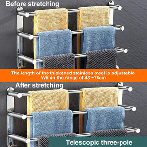 Best-Selling Hotel Style Ceiling-<strong>Hung</strong> Towel <strong>Rack</strong> Set Premium Storage Holders &amp; <strong>Racks</strong> for Bath - Product Image 4
