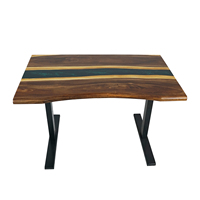Art minimaliste Table de bonne qualité Table en résine époxy Table de rivière en bois massif 100%