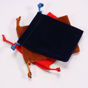 Sac en velours à cordon personnalisé avec logo, 9*12cm, emballage cadeau pour bijoux, vente chaude, emballage doré - Product Image 2
