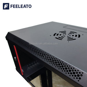 Серверные шкафы 4U, 6U, 9U, 12U, 15U, 18U для ЦОД, 19-дюймовые, монтируемые в стойку, из стали SPCC, с дверцами из закаленного стекла, для использования внутри помещений, черные, OEM, в наличии, с порошковым покрытием - Product Image 3