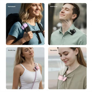 Super Mini Clip-On <b>Rechargeable</b> 3-Speed Bladeless <b>Fan</b> Portable <b>Hands</b>-Free Small Desk Collar Backpack Outdoor Car Household RV - Product Image 3