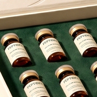 Boîte rigide personnalisée avec couvercle et base blancs pour flacons de peptides, 12 flacons, logo estampé en feuille d'argent avec éponge