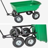 Chariot de jardin utilitaire à quatre roues Chariot de jardin en métal et en plastique pour les achats et le stockage OEM personnalisable