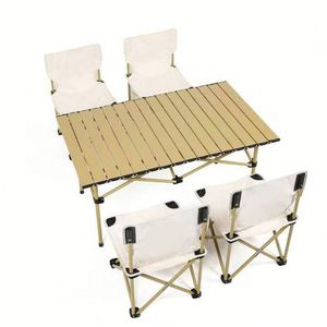 Petit ensemble de table et de chaises pliantes en alliage d'aluminium léger et portable - Product Image 1
