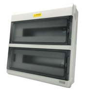 Boîte de distribution électrique industrielle portable transparente ZCEBOX à 9 voies, 450V 220A, 20 prises
