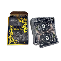Cartes de poker estampage or gaufrage personnalisé impression de cartes à jouer classiques à noyau noir cartes à jouer magiques personnalisées et boîte