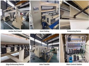 Machine automatique de rembobinage rapide de papier toilette en rouleaux jumbo avec panneau de <span class=keywords><strong>production</strong></span> automatique de papier toilette en rouleaux jumbo - Product Image 5