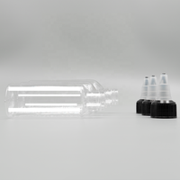 Botol Plastik PET Transparan Laris Manis, Custom 5ml-500ml, Dispenser dengan Tutup Putar dan Nozzle Penetes untuk Penyimpanan Gel