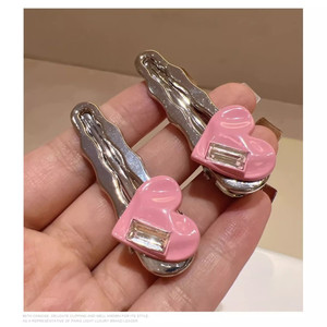 אופנה קריסטל פשוט אביזרים לשיער טמפרמנט פוני קליפ מצח שבור צד השיער צד קליפ אהבה קריסטל סיכת בנות - Product Image 3