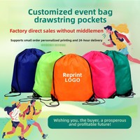 Sac à dos double sangle en polyester pour homme avec cordon de serrage, idéal pour le marathon, le basketball et le rangement, personnalisable avec logo – En stock