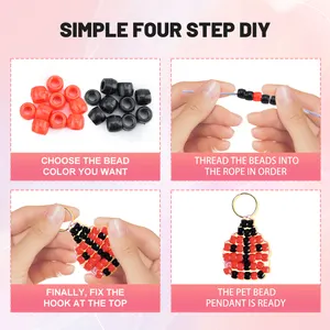Leemook Custom DIY Kid Bead Set Girls Craft Toys Beads For Jewelry Making Kits DIY Pet Beading Toy Set