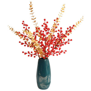 Branche de fruits artificiels Qingyu Chronicle, baies rouges décoratives pour le Nouvel An, la maison et les décorations de mariage - Product Image 5