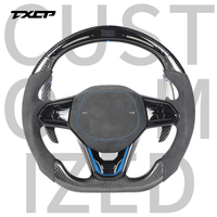 Volant en carbone LED compatible avec Volkswagen Golf8 MK8 MK7 MK6 GTI GTD R-Line R Golf7 Golf6 CC Polo Passat JETTA GTR GTS GTE GLI