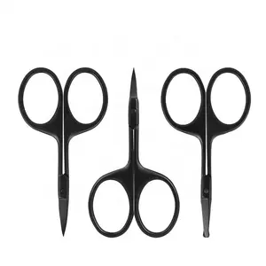 Eliter In Stock Supplier Black Stainless Steel Professional Scissors Manicure Scissor German Inox Nail Scissors