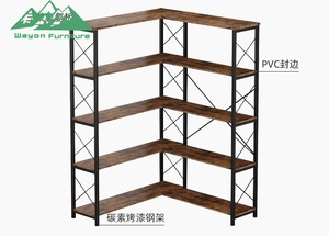 Étagère d'angle en fer moderne Wayon en forme de <span class=keywords><strong>L</strong></span>, réglable, multifonctionnelle, pour le salon, <span class=keywords><strong>l</strong></span>'école et le rangement de la salle à manger - Product Image 2