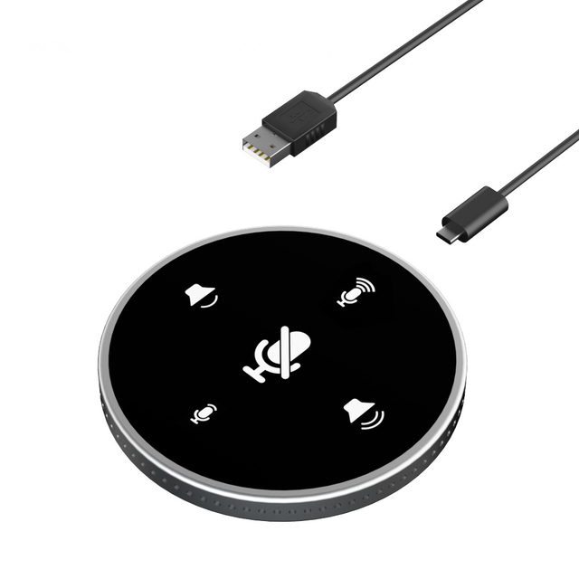 USB Desktop Conference Omnidirectional Condenser Microphone Mic Speaker Speakerphone for Business Video Meeting