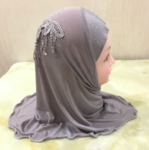 Da 2 a 7 anni 11 colori all'ingrosso per bambini musulmani hijab per bambini sciarpa - Product Image 6
