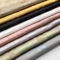Tissu jacquard 100% polyester mat, soyeux, résistant aux plis, pour abaya, robe à col qatari, hijab, robe longue