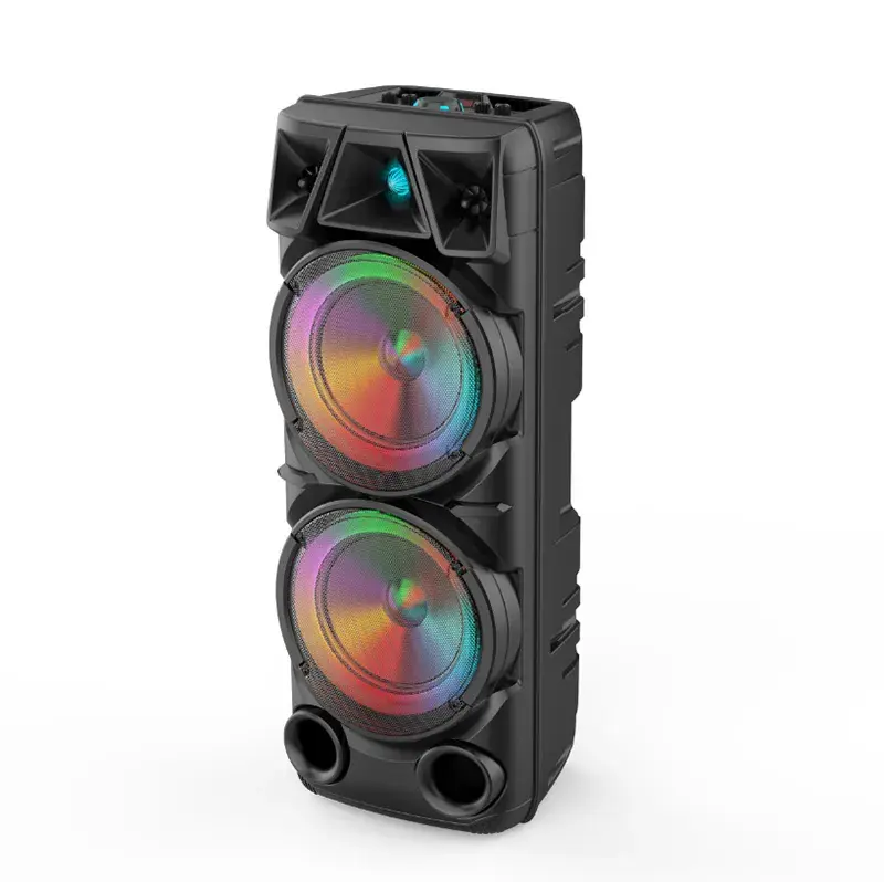 Sing-e Zqs8210 Altavoces de sonido grandes para exteriores Sistema de audio Sonido Caja de altavoz de karaoke Dj portátil con micrófono inalámbrico