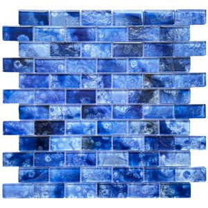 Carreaux de mosaïque en verre bleu vintage <span class=keywords><strong>Maestra</strong></span> 23x48mm pour piscine - Product Image 5