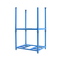 Étagère de stockage de rouleaux de tapis en acier galvanisé empilable pour entrepôt, avec une hauteur de 450 mm pour rouleaux textiles
