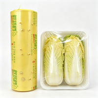 Groothandel Ademende PVC Folie met Ventilatiegaten, Anti-condens, voor Machinegebruik, voor Champignons, Gemengde Salade & Vers Groenten Trayverpakkingen