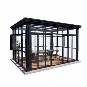 Conception de véranda en verre, <span class=keywords><strong>solarium</strong></span> <span class=keywords><strong>professionnel</strong></span>, cadre de fenêtre personnalisé, véranda en verre et aluminium - Product Image 1