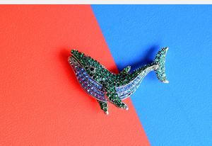 Broche de Metal Decorativo con Cristal en Forma de Ballena, Diseño Creativo y Lindo 2025, Broche de Perla con Diseño de Animal Marino, Joyería de Moda - Product Image 6