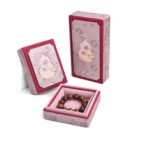 Coffret cadeau de bijoux JINSKY de style chinois en brocart brodé avec un motif floral pour le rangement de colliers et de pendentifs - Product Image 5