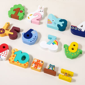 ชุดบล็อกจับคู่ตัวเลขไม้ ของเล่นเสริมสร้างพัฒนาการด้านการเรียนรู้สำหรับเด็กก่อนวัยเรียน - Product Image 4