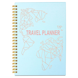 Hot Sale Travel Planner Custom Printing Hardcover Paper Gift Book <b>Spiral</b> <b>Notebook</b> Traveler Journal with Customized Logo - Product Image 1