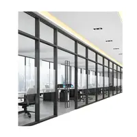 Özelleştirme alüminyum çerçeve ofis cam bölme ofis cam duvar bölümleri ofis için