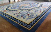 Offre Spéciale nordique maison centre plancher designer laine bleu et blanc grand moderne tufté luxe tapis tapis salon