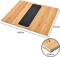 Combohome Table de plateau de bras de canapé en bambou pour canapé, plateau de bras de canapé avec support pour téléphone