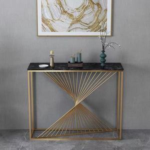 Meuble simple, style chinois moderne, table d'appoint en marbre de luxe, style nordique, plaqué or, table <span class=keywords><strong>console</strong></span> d'<span class=keywords><strong>entrée</strong></span> <span class=keywords><strong>murale</strong></span> - Product Image 3