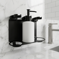 Distributeurs automatiques de savon liquide triples en plastique ABS à fixation murale pour salle de bain et hôtel