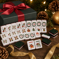 Juego de Fichas de Mahjong de Acrílico de Tres Capas, Calidad Premium, Reverso de Color Sólido, Dragón, Viento, Joker, Flor, Venta al Por Mayor Personalizada