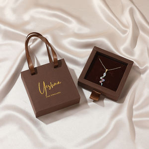 Customized Logo Hot Sale Luxury Paper Ring Necklace Drawer Jewelry <b>Box</b> With Handle Bracelet Gift Storage Packaging Jewelry <b>Box</b> - Product Image 6