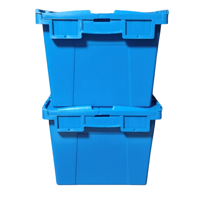 The stackable plastic turnover bins with lids are essential for optimizing warehouse storage efficiency