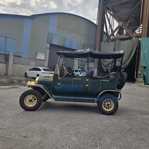 Voiture électrique rétro vintage haut de gamme vert foncé à 2 rangées, idéale pour l'hôtellerie, les mariages, les parcs et les événements – Fortes ventes, faible coût - Product Image 6