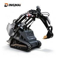 Minicargadora DINGMAI de Doble Cilindro con Tracción Hidráulica para Renovación de Patios, Movimiento de Tierras en Pastos y Proyectos de Construcción