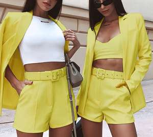 Pantalons de mode pour femmes de haute qualité Blazers Occasions formelles de haute qualité Costumes à manches longues Costumes d'affaires Ensembles deux pièces - Product Image 5