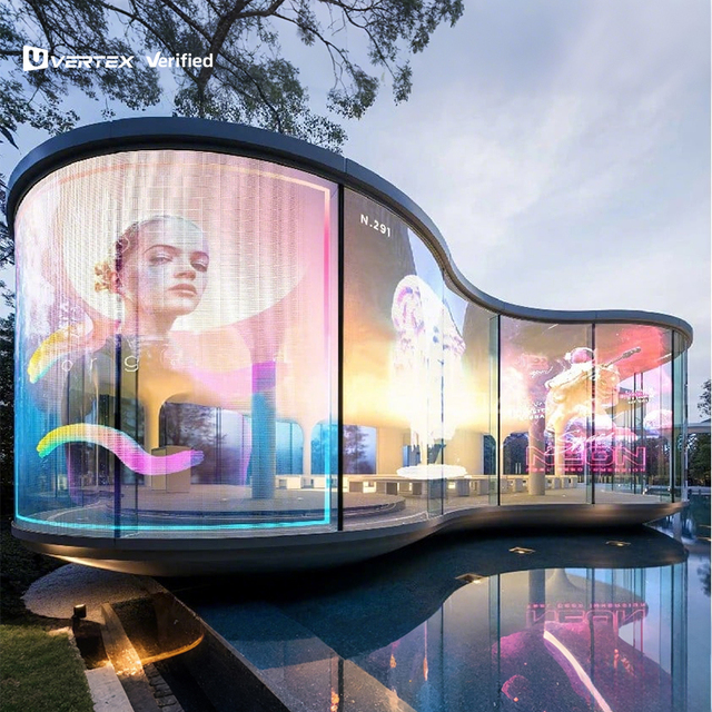 Customized Full Color P3.91 High Transparent Indoor Led Display for Glass Window Transparent Advertising Screen